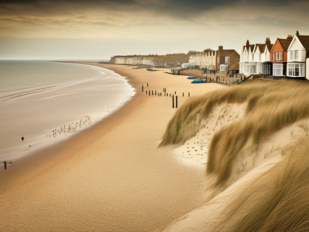Seaside towns, beaches, coastal landscape, Norfolk