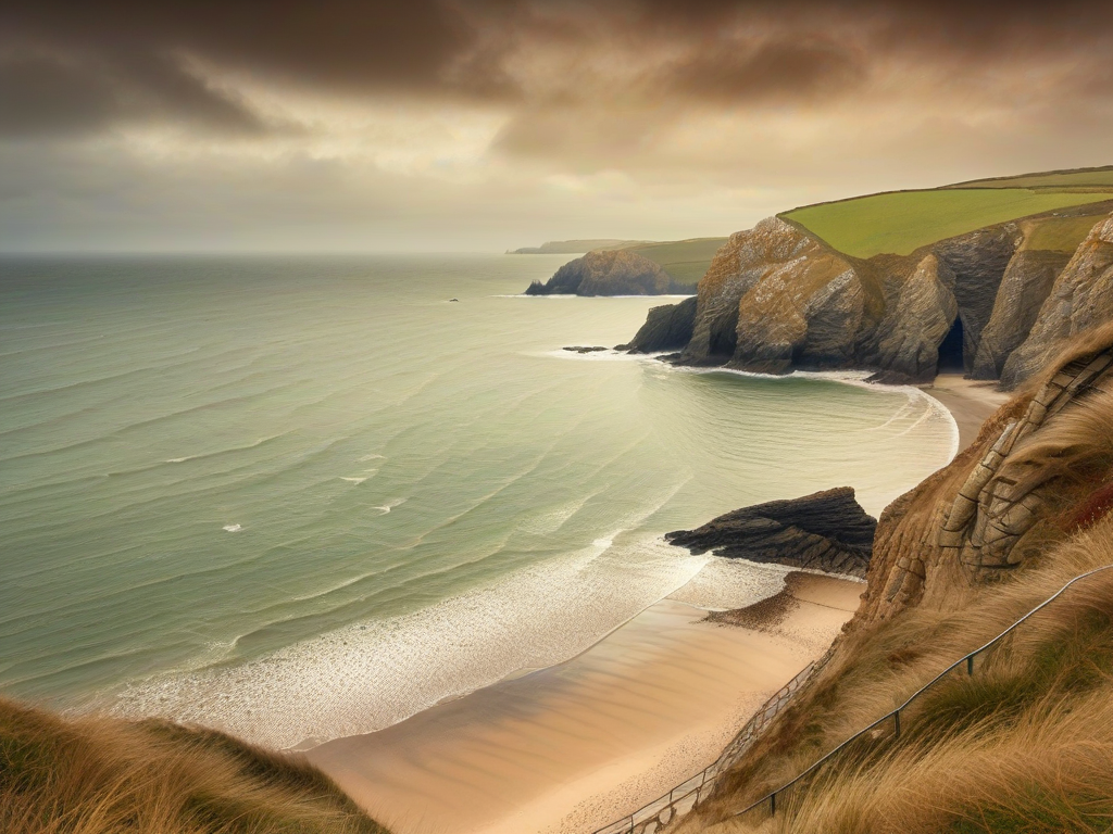 Coastal scenery, seaside, beaches, cliffs, Cornwall