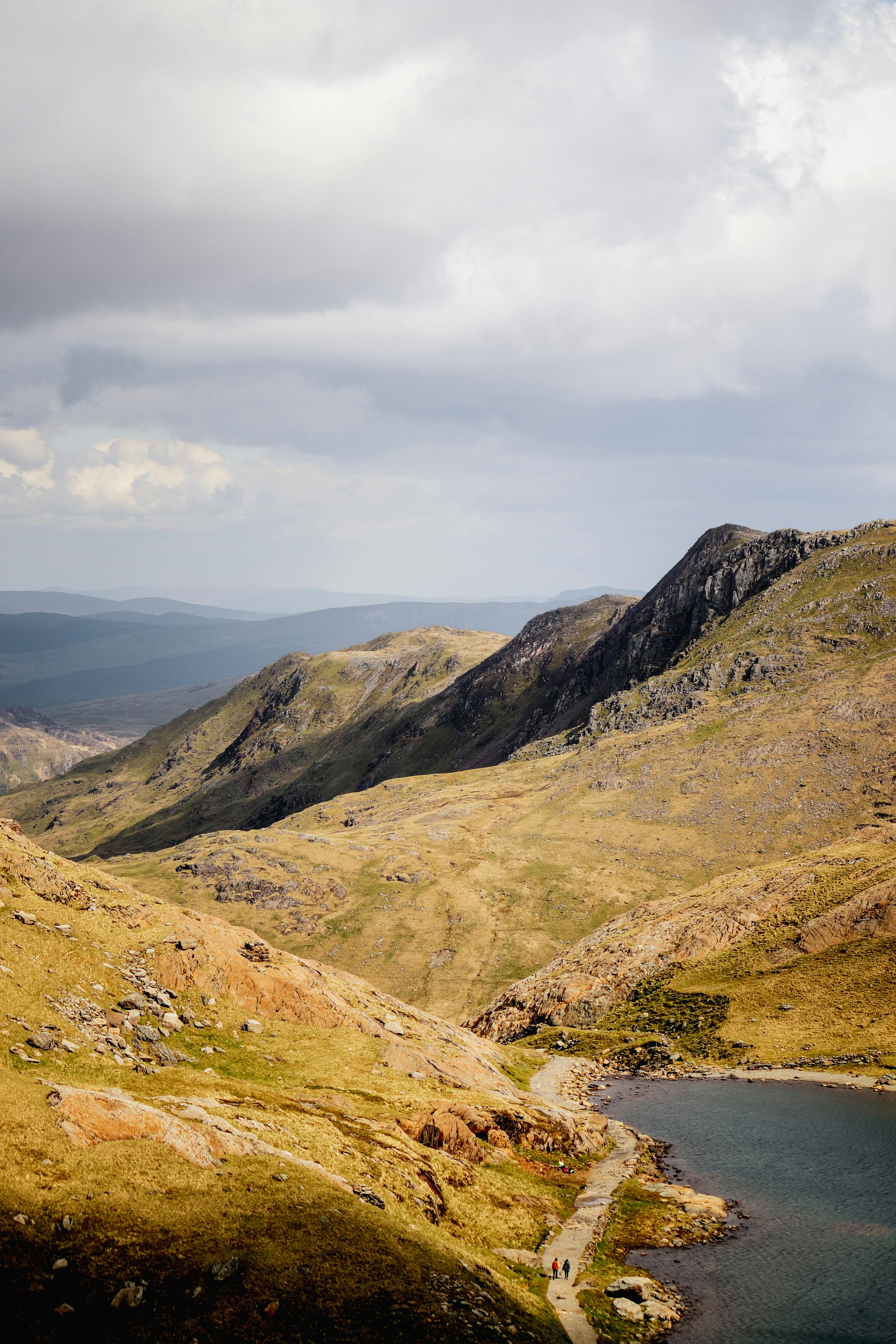 Scenic mountain landscape, countryside, outdoor adventure, nature, hiking, Wales