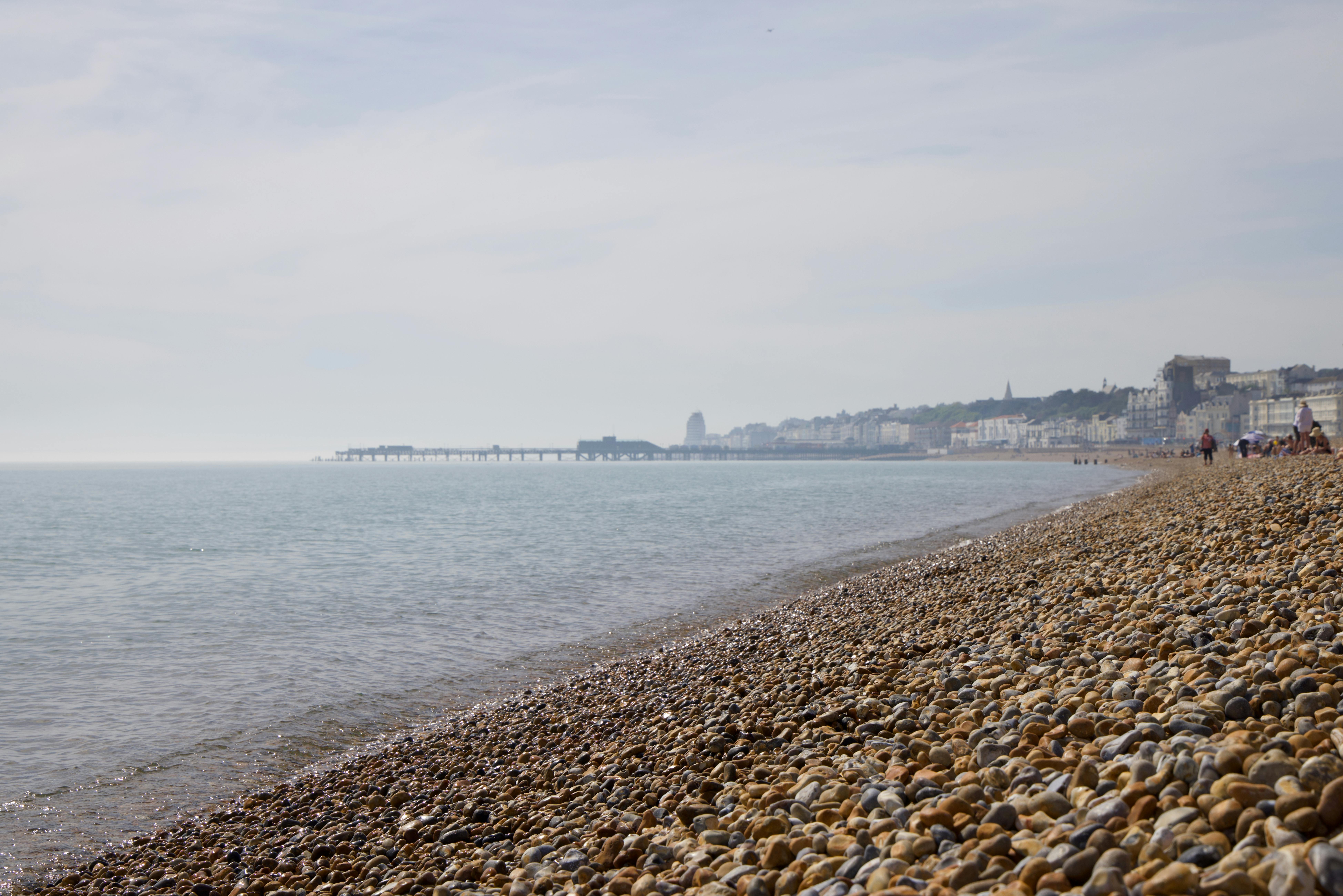 seaside, coast, beach, pier, coastal town